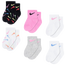 Nike 6 Pack Quarter Socks - Girls' Toddler White/Black