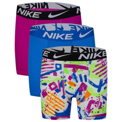 Boys' Grade School - Nike Printed Essential Micro Briefs 3PK - Photo Blue/White
