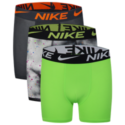 Boys' Grade School - Nike Printed Essential Micro Briefs 3PK - Black/Green Strike
