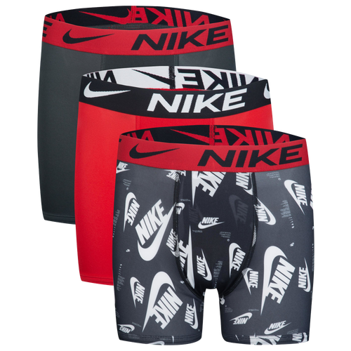 

Boys Nike Nike Printed Essential Micro Briefs - Boys' Grade School Black/University Red Size L