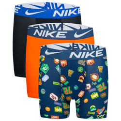 Boys' Grade School - Nike Printed Essential Micro Briefs - Midnight Navy/White