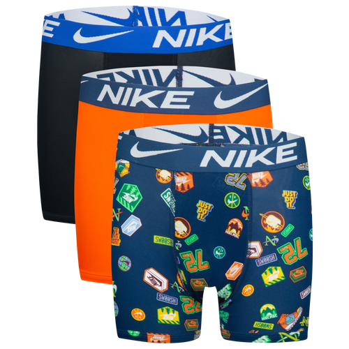 

Nike Boys Nike Printed Essential Micro Briefs - Boys' Grade School Midnight Navy/White Size M