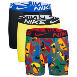 Boys' Grade School - Nike Printed Essential Micro Briefs 3PK - White/Yellow Strike
