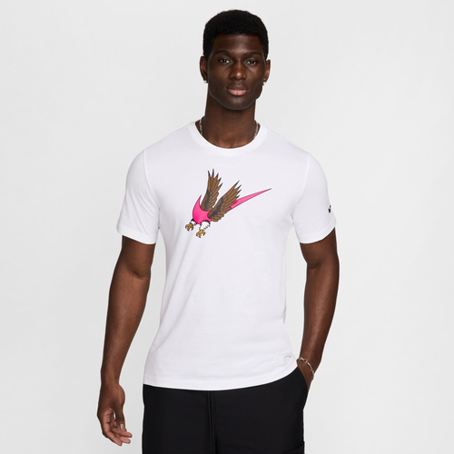 Nike Mens  Usa Club T-shirt Eagle Oly In White