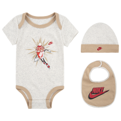 Boys' Infant - Nike NHN Cool After School 3PC Box Set - Pale Ivory/Pale Ivory/Heather