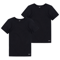 Boys' Grade School - Nike Crew Undershirt 2 Pack - Black/Black