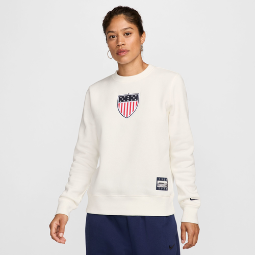 

Nike Womens Nike USA PHX Fleece OS Crew Oly - Womens White Size XS