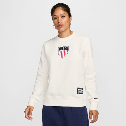 

Nike Womens Nike USA PHX Fleece OS Crew Oly - Womens White Size M