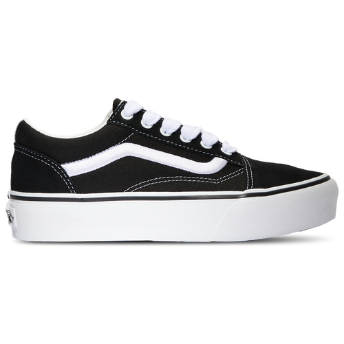 

Girls Vans Vans Old Skool Platform - Girls' Grade School Shoe White/Black Size 05.5