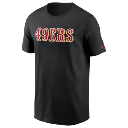 Men's - Nike 49ers Fan Gear Wordmark T-Shirt - Black