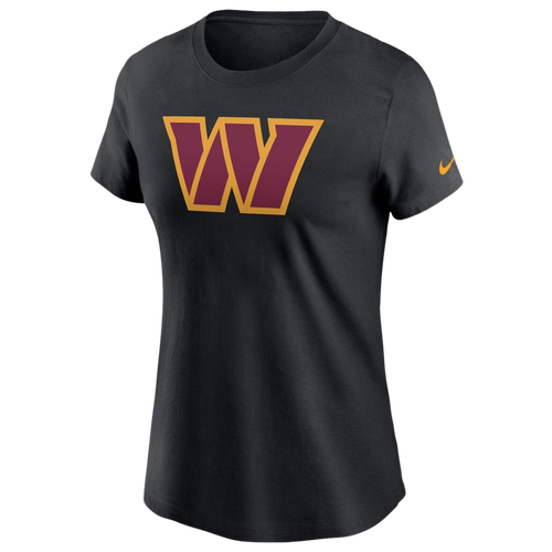 Shop Nike Womens  Commanders Logo Essential Cotton T-shirt In Black