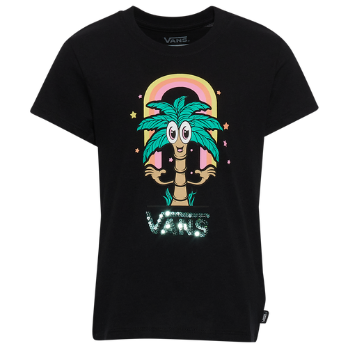 

Girls Preschool Vans Vans Rainbow Palm Short Sleeve Crew T-Shirt - Girls' Preschool Black/Multi Size 5