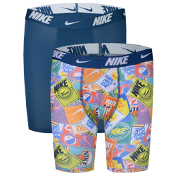 Boys' Grade School - Nike Printed Boxer Briefs 2 Pack - Multi/Valerian Blue