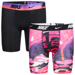 Boys' Grade School - Nike Printed Boxer Briefs 2 Pack - Pink/Black