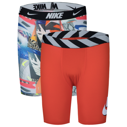 

Boys Nike Nike Printed Boxer Briefs 2 Pack - Boys' Grade School Multi/Boxy Red Size S