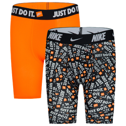 Boys' Grade School - Nike Printed Boxer Briefs 2 Pack - Black/Orange