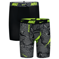 Boys' Grade School - Nike Printed Boxer Briefs 2 Pack - Black/Volt