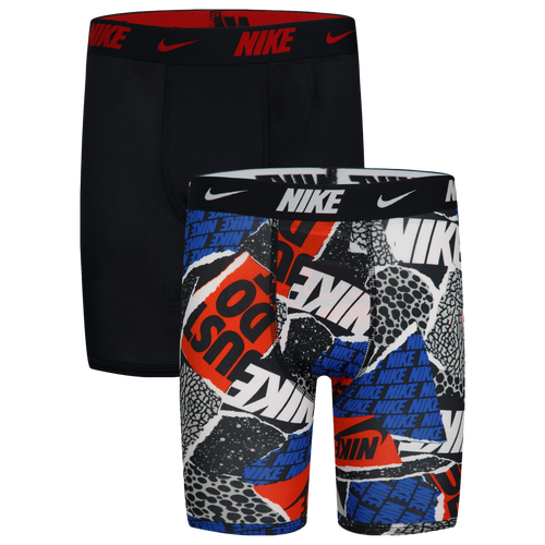 

Boys Nike Nike Printed Boxer Briefs 2 Pack - Boys' Grade School Red/Black Size S