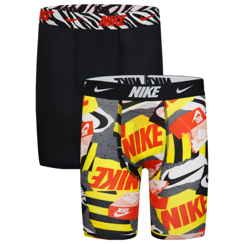 

Boys Nike Nike Printed Boxer Briefs 2 Pack - Boys' Grade School Multi/White Size XL