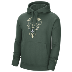 Men's - Nike NBA Club Pullover Fleece Hoodie - Fir Green/Flat Opal