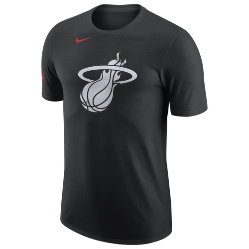 

Nike Mens Miami Heat Nike Heat Essential City Edition Logo T-Shirt - Mens Black Size M