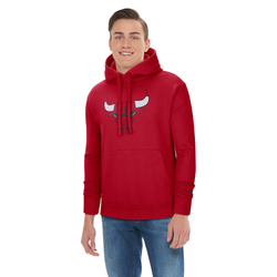 Men's - Nike NBA Club Pullover Fleece Hoodie - Univeristy Red/Black