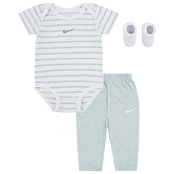 Boys' Infant - Nike 3 Piece Bodysuit & Terry Pants Set - Mica Green Heather/White