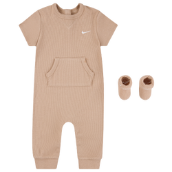 Boys' Infant - Nike Rib Short Sleeve Romper & Socks - Hemp