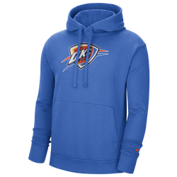 Men's - Nike NBA Team Logo Fleece Hoodie - Signal Blue/Team Orange