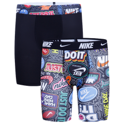 Boys' Grade School - Nike Printed Boxer Briefs 2 Pack - Black/Black