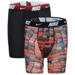 Boys' Grade School - Nike Printed Boxer Briefs 2 Pack - University Red/Black