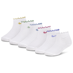 Youth - Nike Lettuce Welt 6 Pack Quarter Socks - Gold/Gold