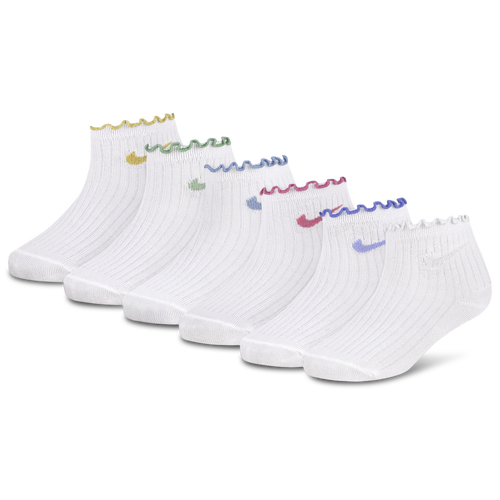  - Nike Lettuce Welt 6 Pack Quarter Socks - Multi