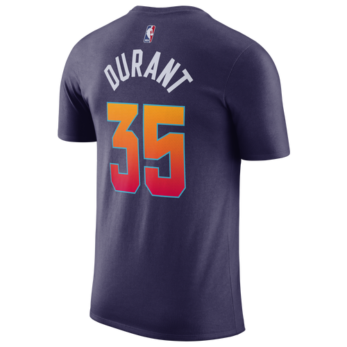 Nike Mens Kevin Durant  Suns City Edition Name & Number T-shirt In Purple/orange