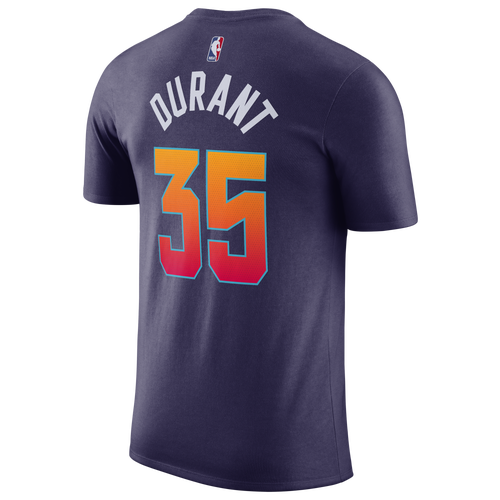 

Nike Mens Kevin Durant Nike Suns City Edition Name & Number T-Shirt - Mens Purple/Orange Size M