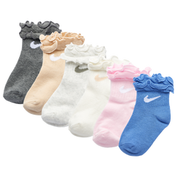 Girls' Toddler - Nike 6 Pack Ruffle Socks - Sail/Pink/Blue