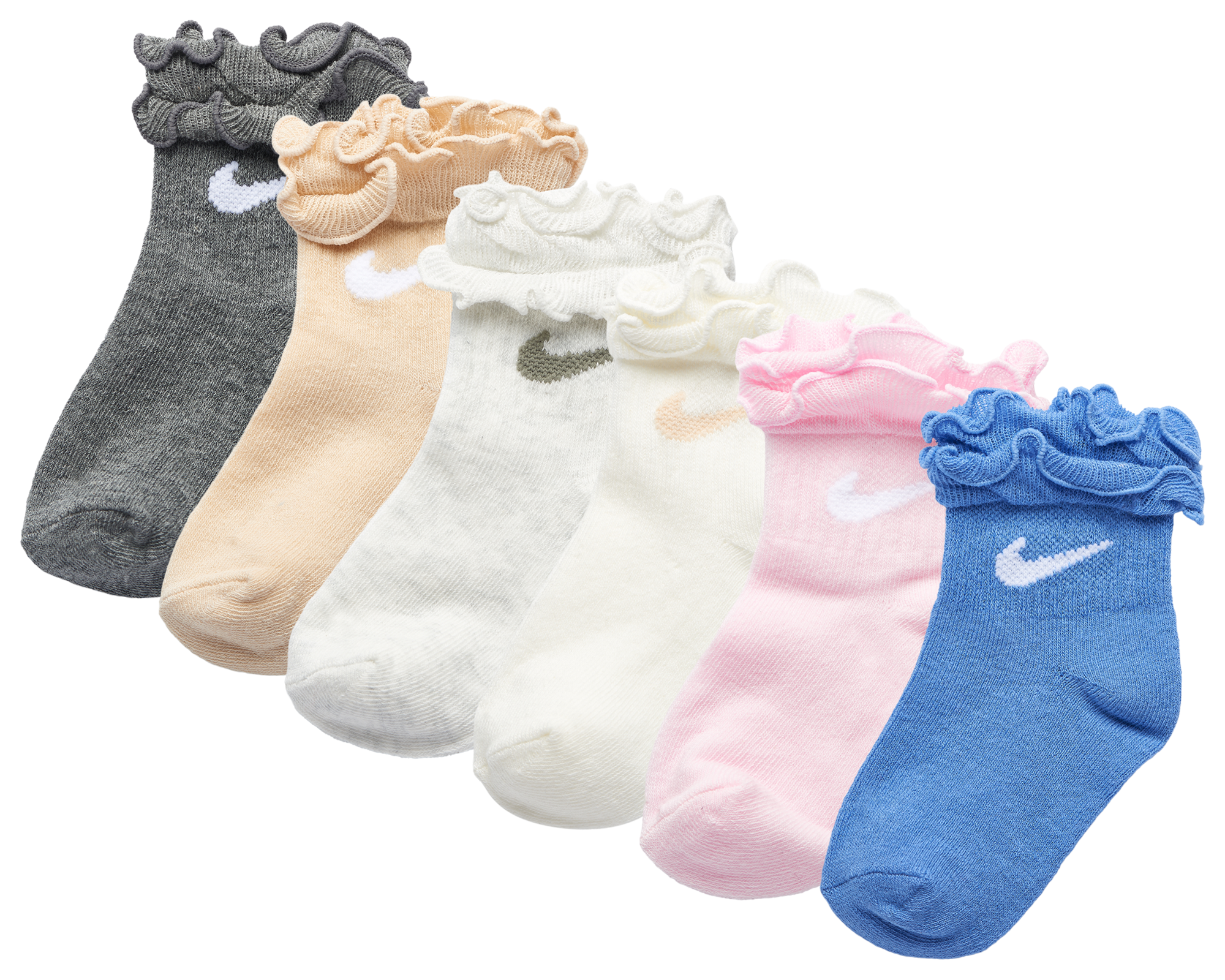 Nike 6 Pack Ruffle Socks - Girls' Toddler