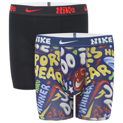 Boys' Grade School - Nike Printed Long Boxer Briefs 2 Pack - Navy/Navy