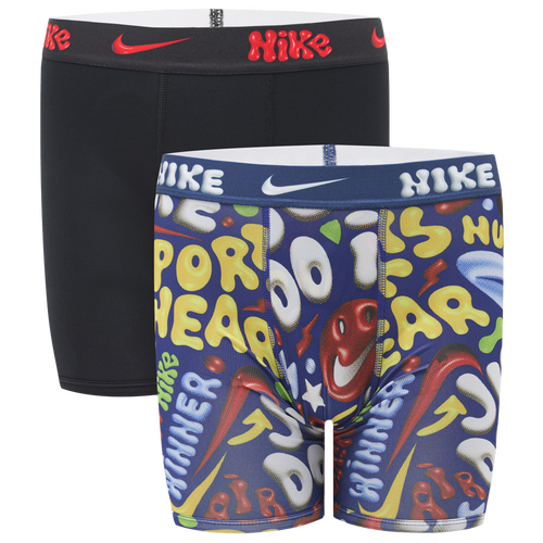 Nike Boys' 8-20 Printed Long Boxer Briefs, 2-Pack - Midnight Navy