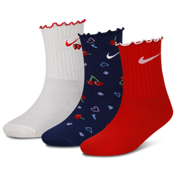 Girls' Preschool - Nike Cherry Lettuce Micro Crew Socks - White/Multi
