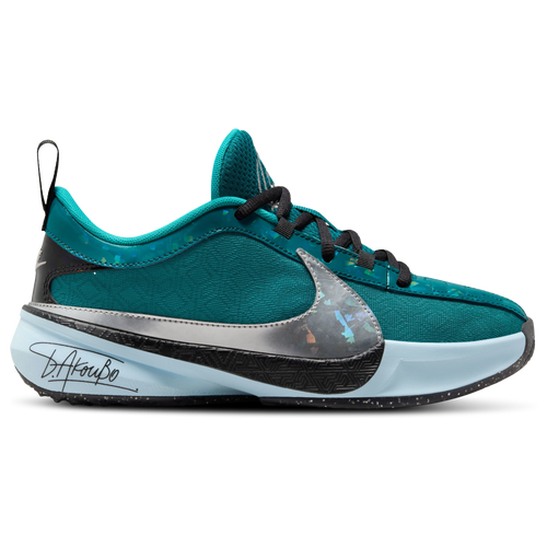 

Nike Boys Nike Freak 5 SE - Boys' Grade School Basketball Shoes Metallic Silver/Black/Geode Teal Size 5.0