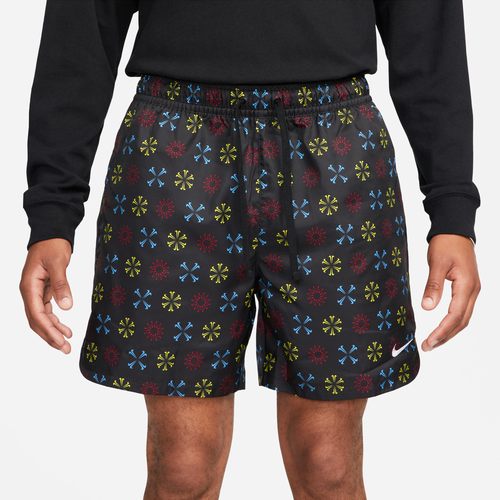 

Nike Mens Nike NSW Monogram Flow Woven Shorts - Mens Black/University Blue Size XL