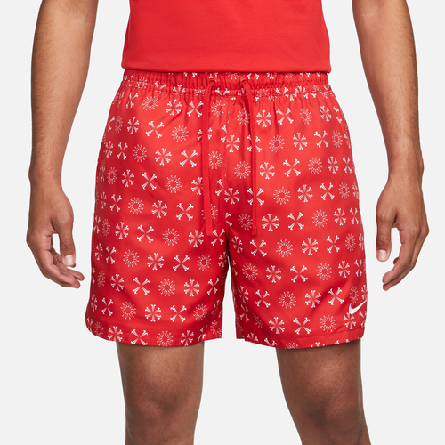 

Nike Mens Nike NSW Monogram Flow Woven Shorts - Mens University Red/University Red/White Size M