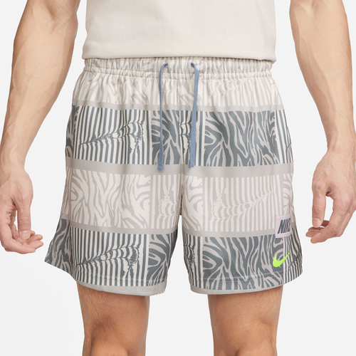 

Nike Mens Nike Club Trippy Safari Mesh Fit Shorts - Mens Light Iron Ore/Volt Size M