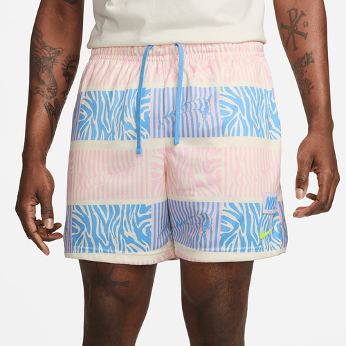 

Nike Mens Nike Club Trippy Safari Mesh Fit Shorts - Mens Blue/Coconut Milk Size M