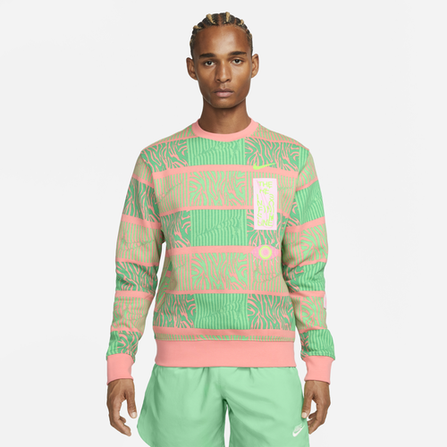 Nike Men's  Sportswear Club Fleece Trippy Safari Sweatshirt In Pink