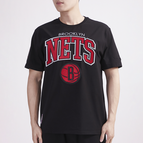 Shop Pro Standard Mens  Nets Short Sleeve T-shirt In Black/red