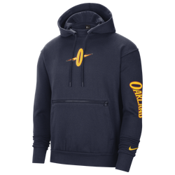 Men's - Nike NBA City Edition Courtside PO Hoodie - College Navy/Team Orange/Orange
