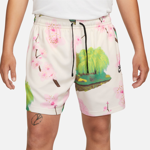 

Nike Mens Nike Club Cherry Blossom Mesh Shorts - Mens Sail Size L