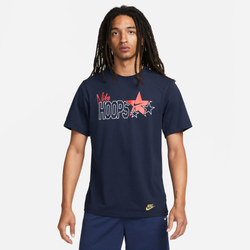 Men's - Nike Dri-FIT Primary Hoops Short Sleeve T-Shirt - Obsidian/White/Red